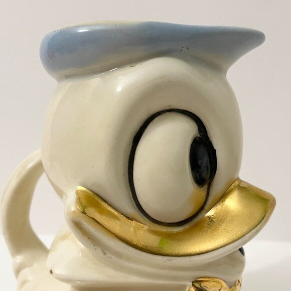 Vtg Donald Duck Creamer Pitcher Walt Disney USA Mid Century Kitchen Flaws - Picture 12 of 16